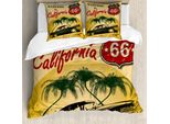 Copripiumino Abakuhaus Retro, Pubblicità California, Antiacaro, Adatto A Chi Soffre Di Allergie, Con Federe, 155 Cm X 220 Cm - 80 X 80 Cm, Rosso Smeraldo