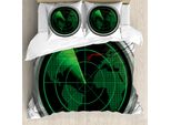 Abakuhaus Copripiumino Aereo, Schermo Aereo, Antiacaro, Adatto A Chi Soffre Di Allergie, Con Federe, 155 Cm X 220 Cm - 80 X 80 Cm, Verde Nero