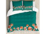 Abakuhaus Set Copripiumino Colorato Per Letti Matrimoniali, Fiori Primaverili Moderni, Antiacaro, Adatto A Chi Soffre Di Allergie, Con Federe, Multi