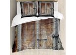 Abakuhaus Set Copripiumino Grunge Per Letti Matrimoniali, Locomotiva Ferroviaria, Antiacaro, Adatto A Chi Soffre Di Allergie, Con Federe, Multicolore