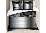 Abakuhaus Copripiumino Industriale, Meccanismo Scientifico Moderno, Antiacaro, Adatto A Chi Soffre Di Allergie, Con Federe, 200 Cm X 200 Cm - 80 X 80 Cm, Grigio