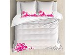 Abakuhaus Copripiumino Asiatico, Pagoda In Colori Chiari, Antiacaro, Adatto A Chi Soffre Di Allergie, Con Federe, 155 Cm X 220 Cm - 80 X 80 Cm, Color Crema E Rosa