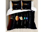 Abakuhaus Copripiumino Space, Jupiter Saturn Planet, Antiacaro, Adatto A Chi Soffre Di Allergie, Con Federe, 200 Cm X 200 Cm - 80 X 80 Cm, Multicolore