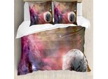 Abakuhaus Copripiumino Space, Frozen Planet Nebula, Antiacaro, Adatto A Chi Soffre Di Allergie, Con Federe, 200 Cm X 200 Cm - 80 X 80 Cm, Rosa