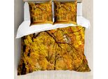 Abakuhaus Copripiumino Wald, Fall Pale Aceri, Antiacaro, Adatto A Chi Soffre Di Allergie, Con Federe, 155 Cm X 220 Cm - 80 X 80 Cm, Arancione Marrone