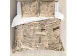 Abakuhaus Copripiumino Antico, Fashion Magazine Frau, Antiacaro, Adatto A Chi Soffre Di Allergie, Con Federe, 200 Cm X 200 Cm - 80 X 80 Cm, Color Crema