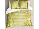 Abakuhaus Copripiumino In Bambù, Rami E Tronchi Di Bambù, Antiacaro, Adatto A Chi Soffre Di Allergie, Con Federe, 155 Cm X 220 Cm - 80 X 80 Cm, Verde
