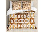 Abakuhaus Copripiumino Antico, Taj Mahal Tomba Edificio, Antiacaro Adatto A Chi Soffre Di Allergie Con Federe, 155 Cm X 220 Cm - 80 X 80 Cm, Crema Arancione Marrone