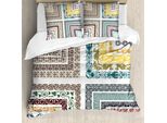 Abakuhaus Set Copripiumino Colorato Per Letti Matrimoniali, Motivi Etnici Antichi, Antiacaro, Adatto A Chi Soffre Di Allergie, Con Federe, Multicolore