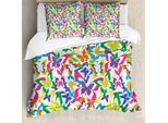 Abakuhaus Copripiumino Butterfly, Movement Lifestyle Art, Antiacaro, Adatto A Chi Soffre Di Allergie, Con Federe, 155 Cm X 220 Cm - 80 X 80 Cm, Multicolore