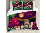 Abakuhaus Copripiumino Fungo, Worm Fungo Casa, Antiacaro Adatto A Chi Soffre Di Allergie Con Federe, 200 Cm X 200 Cm - 80 X 80 Cm, Multicolore
