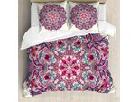 Abakuhaus Copripiumino Mandala, Fiori Boho, Antiacaro, Adatto A Chi Soffre Di Allergie, Con Federe, 200 Cm X 200 Cm - 80 X 80 Cm, Multicolore