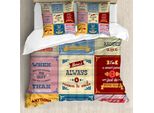 Abakuhaus Citazione Set Copripiumino Per Letti Matrimoniali, Collezione Motivazionale, Antiacaro, Adatto A Chi Soffre Di Allergie, Con Federe, Rosa Giallo