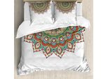 Abakuhaus Set Copripiumino Etnico Per Letti Matrimoniali, Mandala Arabesco Mistico, Antiacaro, Adatto A Chi Soffre Di Allergie, Con Federe, Multicolore