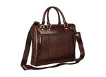 Leonhard Heyden Pelle Borsa Da Ufficio Con Scomparto Per Laptop Cambridge Zipped Briefcase 1 Compartment Red Brown Marrone