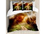 Abakuhaus Copripiumino Naturale, Big Regen-Wolke Dazzling, Antiacaro, Adatto A Chi Soffre Di Allergie, Con Federe, 155 Cm X 220 Cm - 80 X 80 Cm, Multicolore