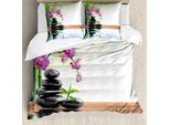 Abakuhaus Copripiumino Spa, Spa Spring Water Salute, Antiacaro Adatto A Chi Soffre Di Allergie Con Federe, 155 Cm X 220 Cm - 80 X 80 Cm, Multicolore