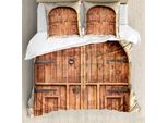 Abakuhaus Copripiumino Rustico, Oak TüR Steinfassade, Antiacaro, Adatto A Chi Soffre Di Allergie, Con Federe, 155 Cm X 220 Cm - 80 X 80 Cm, Crema Marrone