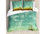 Abakuhaus Set Copripiumino Per Letti Matrimoniali, Motivo Grunge Con Trombe, Antiacaro, Adatto A Chi Soffre Di Allergie, Con Federe, Multicolore