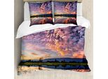 Abakuhaus Copripiumino Wolken, Riflessi Sull'acqua, Antiacaro, Adatto A Chi Soffre Di Allergie, Con Federe, 155 Cm X 220 Cm - 80 X 80 Cm, Blu