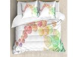 Abakuhaus Copripiumino Foglie, Foglie Volanti Arte, Antiacaro Adatto A Chi Soffre Di Allergie Con Federe, 155 Cm X 220 Cm - 80 X 80 Cm, Multicolore