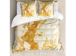 Abakuhaus Copripiumino Kompass, Mappa Del Mondo Vintage, Antiacaro, Adatto A Chi Soffre Di Allergie, Con Federe, 200 Cm X 200 Cm - 80 X 80 Cm, Color Crema