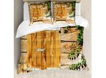 Abakuhaus Copripiumino Con Persiane, Persiane Rustiche, Antiacaro, Adatto A Chi Soffre Di Allergie, Con Federe, 155 Cm X 220 Cm - 80 X 80 Cm, Beige Verde
