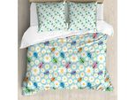Abakuhaus Copripiumino Coccinella, Margherite E Coccinelle, Antiacaro, Adatto A Chi Soffre Di Allergie, Con Federe, 155 Cm X 220 Cm - 80 X 80 Cm, Multicolore