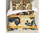 Abakuhaus Set Copripiumino Paisley Per Letti Matrimoniali, Stile Batik Orientale, Antiacaro, Adatto A Chi Soffre Di Allergie, Con Federe, Multicolore