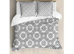 Abakuhaus Copripiumino Celtico, Nodi Geometrici Celtici, Antiacaro, Adatto A Chi Soffre Di Allergie, Con Federe, 155 Cm X 220 Cm - 80 X 80 Cm, Bianco E Nero