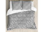 Abakuhaus Copripiumino Celtico, Stile Medievale Irlandese, Antiacaro E Anallergico, Con Federe, 200 Cm X 200 Cm - 80 X 80 Cm, Bianco E Nero