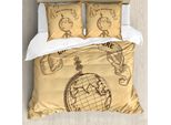 Abakuhaus Copripiumino Ispiratore, Parole Avventurose, Antiacaro, Adatto A Chi Soffre Di Allergie, Con Federe, 155 Cm X 220 Cm - 80 X 80 Cm, Sabbia Marrone Nero