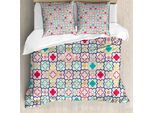 Abakuhaus Quatrefoil Copripiumino, Quatrefoil, Antiacaro, Adatto A Chi Soffre Di Allergie, Con Federe, 200 Cm X 200 Cm - 80 X 80 Cm, Blu Verde