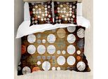 Abakuhaus Set Copripiumino Per Letti Matrimoniali, Pois Colorati, Antiacaro, Adatto A Chi Soffre Di Allergie, Con Federe, Multicolore