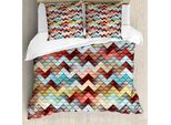 Abakuhaus Copripiumino Angolare, Ricchi Motivi Floreali Barocchi, Antiacaro, Adatto A Chi Soffre Di Allergie, Con Federe, 155 Cm X 220 Cm - 80 X 80 Cm, Multicolore