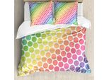 Abakuhaus Set Copripiumino Colorato Per Letti Matrimoniali, Stile Retrò A Pois, Antiacaro, Adatto A Chi Soffre Di Allergie, Con Federe, Multiplo