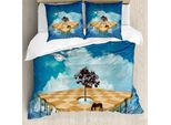 Abakuhaus Copripiumino Mystiker, Paesaggio Surreale, Antiacaro, Adatto A Chi Soffre Di Allergie, Con Federe, 155 Cm X 220 Cm - 80 X 80 Cm, Multicolore