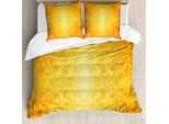 Abakuhaus Copripiumino Giallo, Decorazione Floreale Antica, Antiacaro, Adatto A Chi Soffre Di Allergie, Con Federe, 155 Cm X 220 Cm - 80 X 80 Cm, Calendula