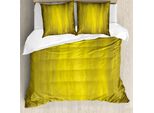 Abakuhaus Copripiumino Giallo, Stile Grunge Retrò Astratto, Antiacaro, Adatto A Chi Soffre Di Allergie, Con Federe, 200 Cm X 200 Cm - 80 X 80 Cm, Verde Oliva