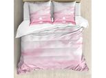Abakuhaus Seagulls Copripiumino, Alba Uccelli Orizzonte Arte, Antiacaro Adatto A Chi Soffre Di Allergie Con Federe, 155 Cm X 220 Cm - 80 X 80 Cm, Rosa, Bianco,