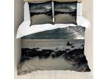 Abakuhaus Copripiumino, Milky Way Foggy Room, Antiacaro, Adatto A Chi Soffre Di Allergie, Con Federe, 155 Cm X 220 Cm - 80 X 80 Cm, Grigio