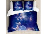 Abakuhaus Copripiumino, Astronomy Stars Space, Antiacaro, Adatto A Chi Soffre Di Allergie, Con Federe, 155 Cm X 220 Cm - 80 X 80 Cm, Blu E Bianco