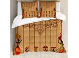Abakuhaus Copripiumino Africano, Arte Aborigena Femminile, Antiacaro, Adatto A Chi Soffre Di Allergie, Con Federe, 200 Cm X 200 Cm - 80 X 80 Cm, Multicolore