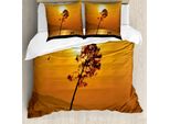 Abakuhaus Copripiumino Baum, Romantico Tramonto Al Crepuscolo, Antiacaro, Adatto A Chi Soffre Di Allergie, Con Federe, 200 Cm X 200 Cm - 80 X 80 Cm, Arancione
