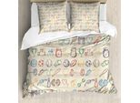 Abakuhaus Copripiumino Olympia, Fitness Sport, Antiacaro, Adatto A Chi Soffre Di Allergie, Con Federe, 155 Cm X 220 Cm - 80 X 80 Cm, Beige Blu