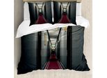 Abakuhaus Copripiumino Francese, Hotel Francesi, Antiacaro, Adatto A Chi Soffre Di Allergie, Con Federe, 155 Cm X 220 Cm - 80 X 80 Cm, Grigio Giallo