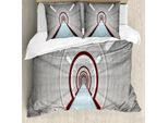 Abakuhaus Copripiumino Futuristico, Corridoio Futuristico, Antiacaro, Adatto A Chi Soffre Di Allergie, Con Federe, 200 Cm X 200 Cm - 80 X 80 Cm, Grigio