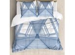 Abakuhaus Copripiumino Futuristico, Corridoio Di Astronave, Antiacaro, Adatto A Chi Soffre Di Allergie, Con Federe, 200 Cm X 200 Cm - 80 X 80 Cm, Bianco