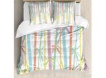 Abakuhaus Copripiumino Giapponese, Albero Di Bambù Colorato, Antiacaro, Adatto A Chi Soffre Di Allergie, Con Federe, 200 Cm X 200 Cm - 80 X 80 Cm, Multicolore