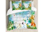 Abakuhaus Copripiumino Libelle, Fiorito Naturale, Antiacaro, Adatto A Chi Soffre Di Allergie, Con Federe, 200 Cm X 200 Cm - 80 X 80 Cm, Multicolore